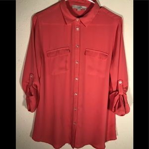 Ann Taylor Loft Adjustable Sleeves Shirt M